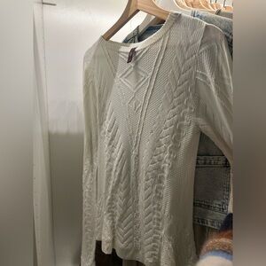 HIGH everyday couture Designer White Textured Knit Sweater, condition, 750$